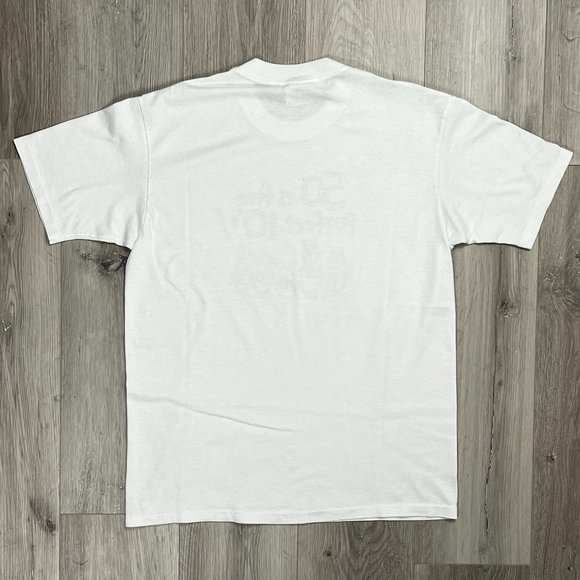 50 Is Five Perfect 10's! Shoebox Greetings White Large T-Shirt - Picture 7 of 7
